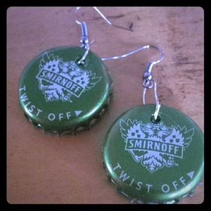 Bottle cap earings